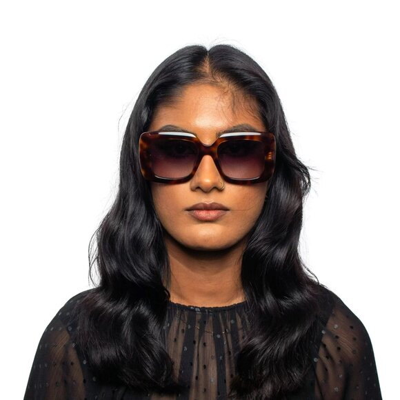 Celine 3 DOTS Women Sunglasses Havana Gradient Smoke Geometric CL40263I 53B - Picture 8 of 12